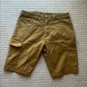 Men's Cargo Shorts — Mustard Brown Utility Style